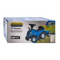 Dětské odrážedlo traktor s vlečkou a nářadím Baby Mix New Holland žlutý (zánovní)