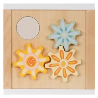 Dřevěná multifunknčí kostka Safari Montessori Baby Mix