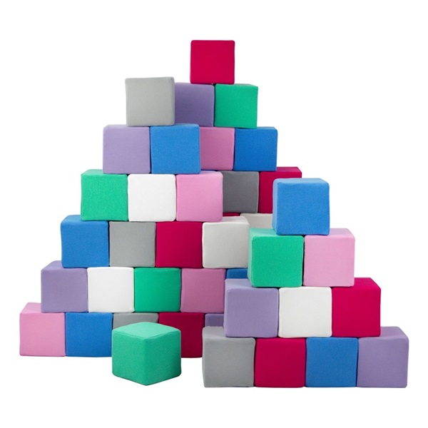 Pěnové kostky-sada 45 velkých pěnových kostek Pyramida uni