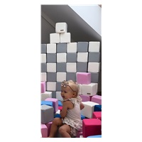 Pěnové kostky-sada 45 velkých pěnových kostek Pyramida blue white grey