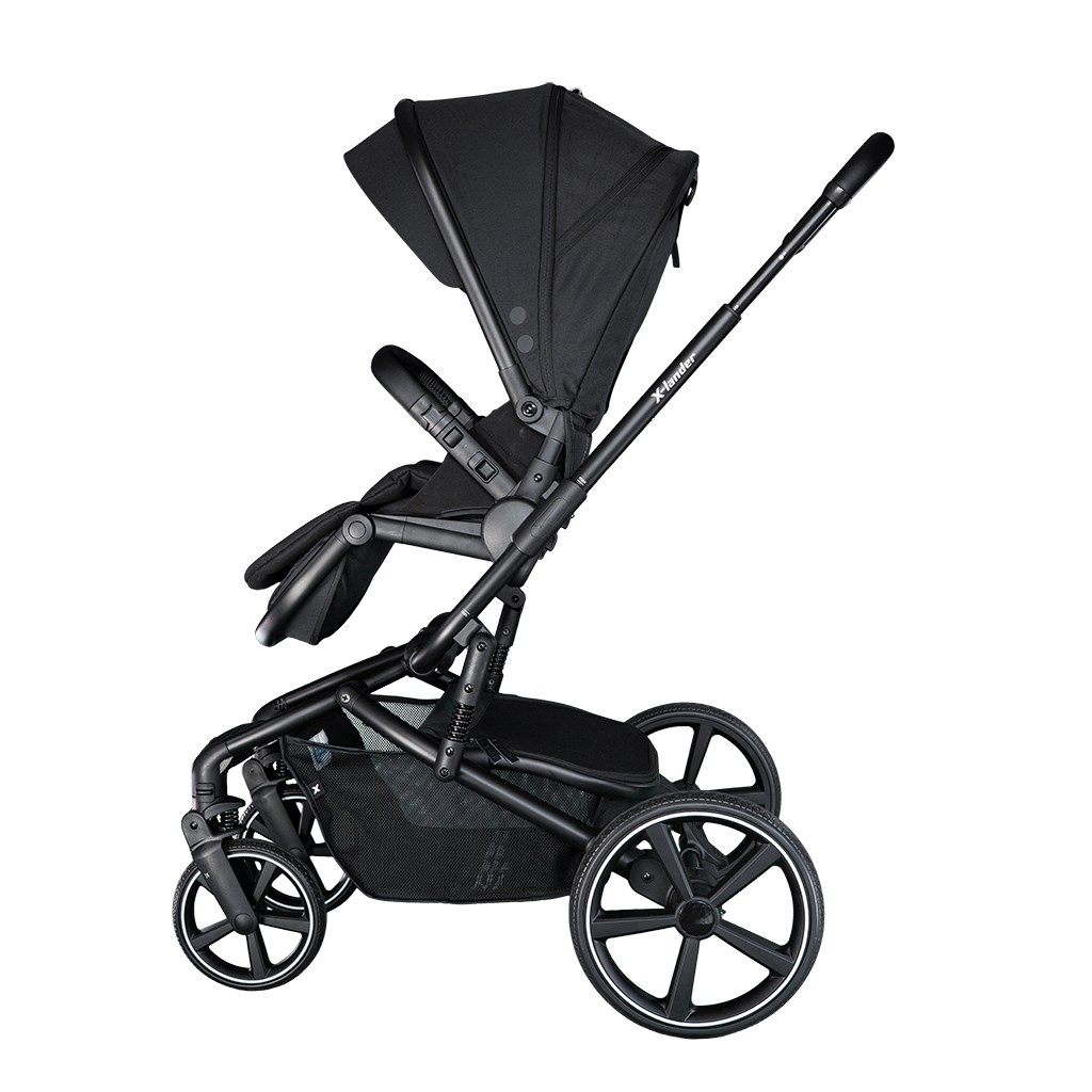 Kombinovaný kočárek s velkými koly 2v1 X-lander Cruiser 2.0 Cool Black 2025