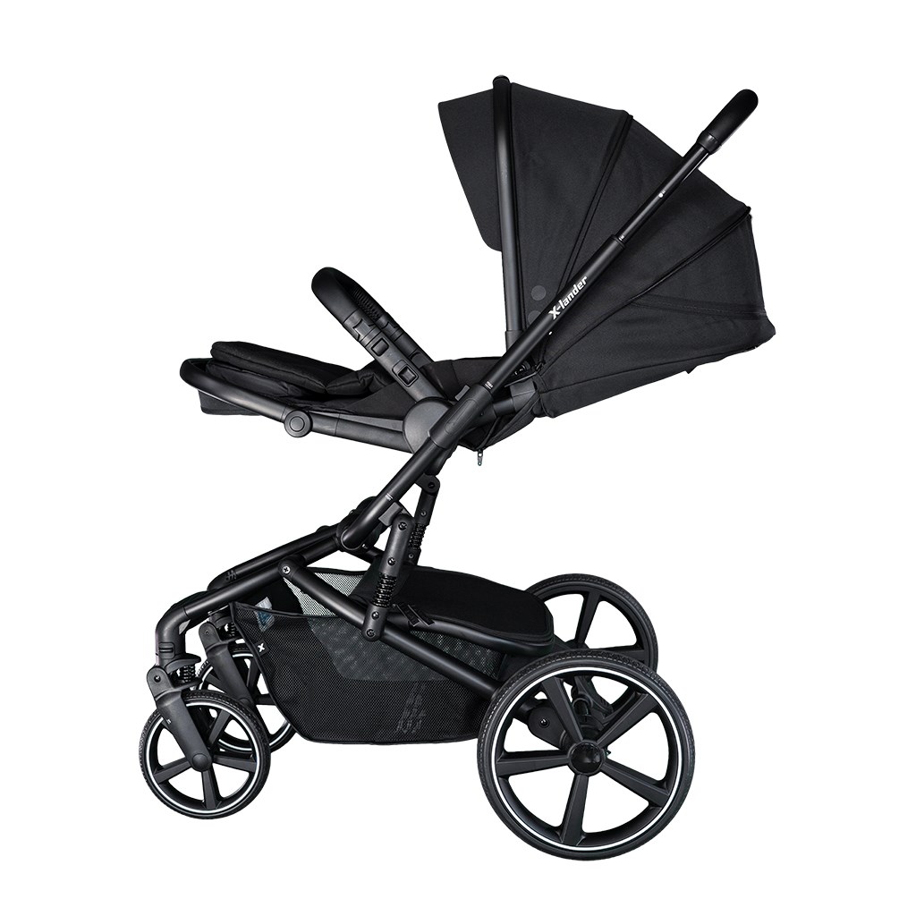 Kombinovaný kočárek s velkými koly 2v1 X-lander Cruiser 2.0 Cool Black 2025
