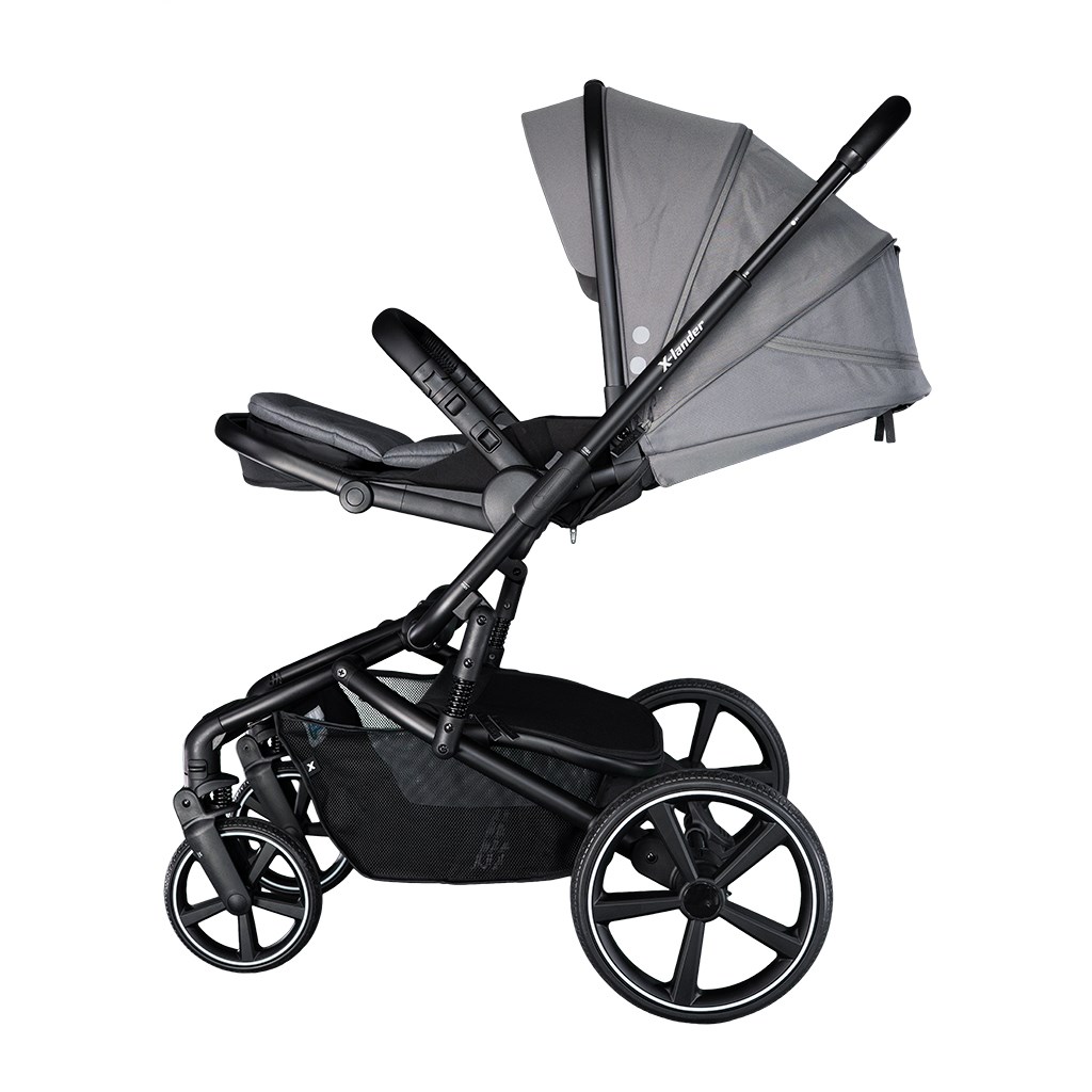 Kombinovaný kočárek s velkými koly 2 v 1 X-lander Cruiser 2.0 Cool Grey 2025