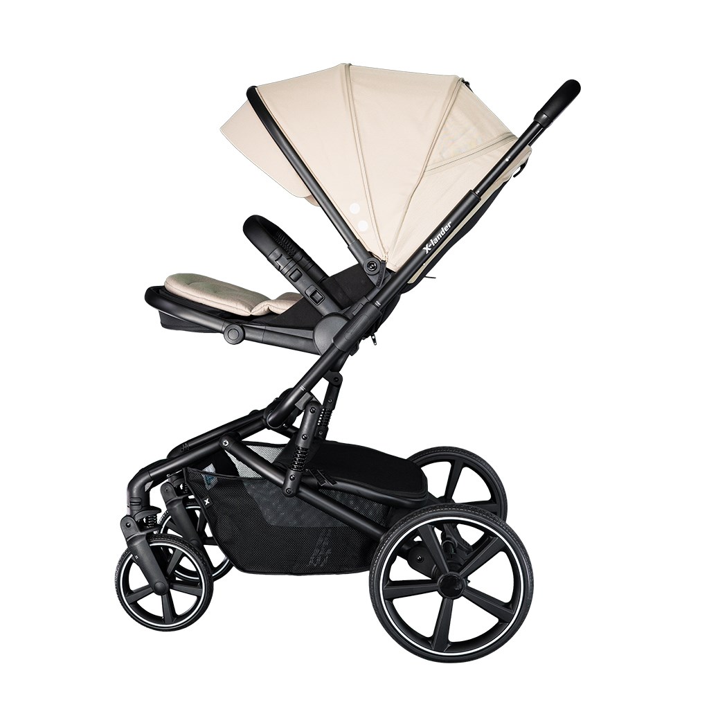 Kombinovaný kočárek k s velkými koly 2v1 X-lander Cruiser 2.0 Cool Beige 2025