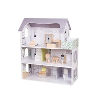 Dřevěný domeček pro panenky s nábytkem Rose Montessori Baby Mix