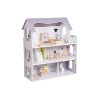 Dřevěný domeček pro panenky s nábytkem Rose Montessori Baby Mix