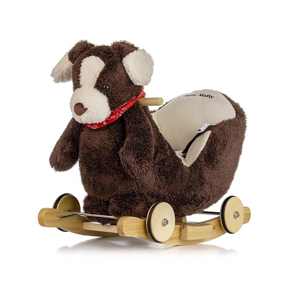 Houpací pejsek s melodií a kolečky Milly Mally Polly Plus Brown Dog