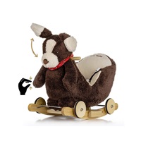 Houpací pejsek s melodií a kolečky Milly Mally Polly Plus Brown Dog