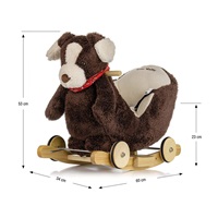 Houpací pejsek s melodií a kolečky Milly Mally Polly Plus Brown Dog