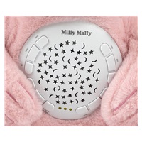Plyšový usínáček medvídek s projektorem Milly Mally Bear pink