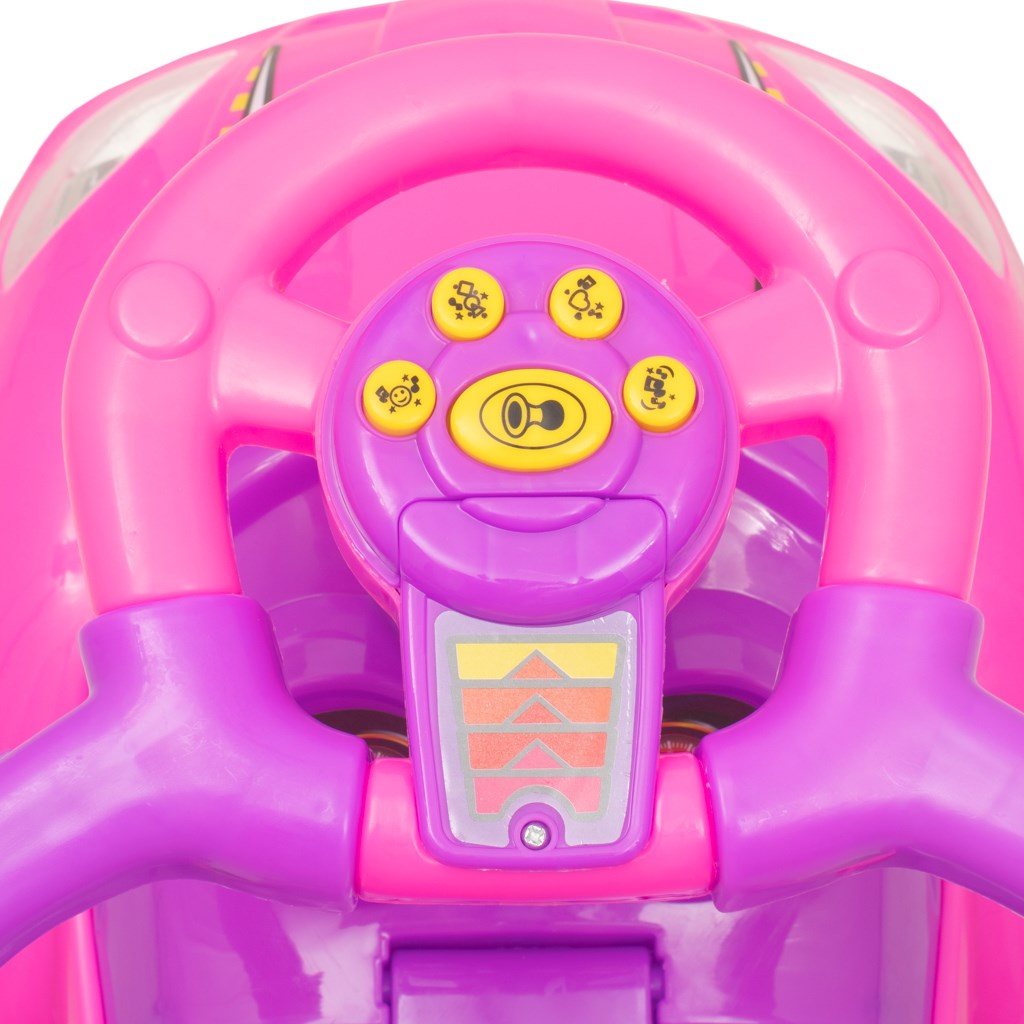 Dětské odrážedlo s vodící tyčí 3v1 Baby Mix Mega Car růžové (poškozený obal)
