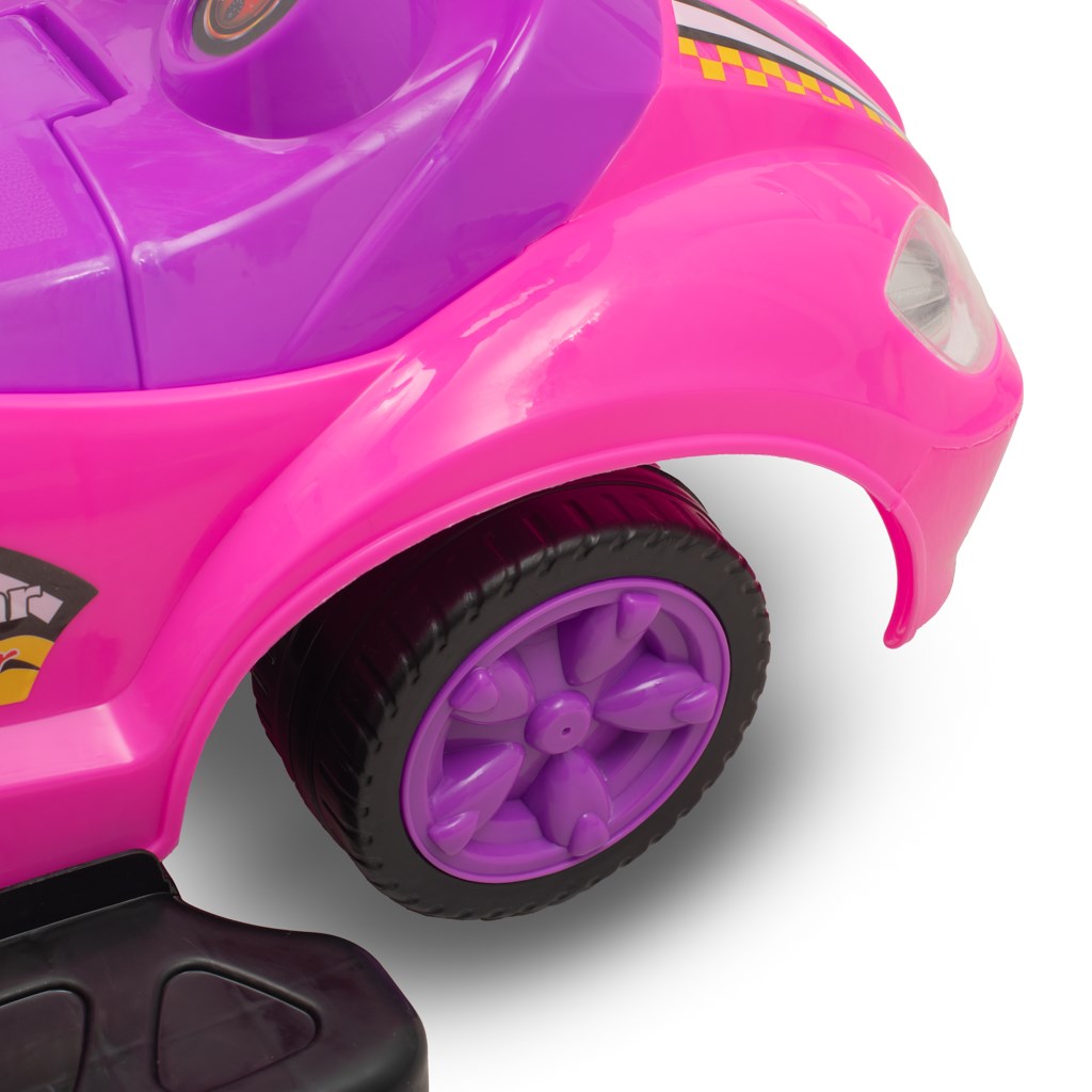 Dětské odrážedlo s vodící tyčí 3v1 Baby Mix Mega Car růžové (poškozený obal)