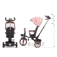 Luxusní dětská tříkolka s osvětlením Milly Mally Twinkle pink