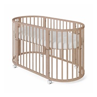 Dětská rostoucí postýlka 3v1 oválná + matrace New Baby kašmírová