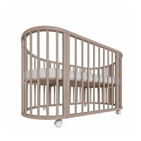 Dětská rostoucí postýlka 3v1 oválná + matrace New Baby kašmírová