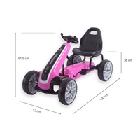 POŠKOZENÝ OBAL Dětská šlapací motokára Go-kart Milly Mally Power růžová