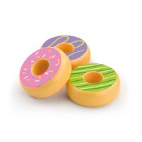 Dětská dřevěná hračka Viga sada 6 dřevěných donutů