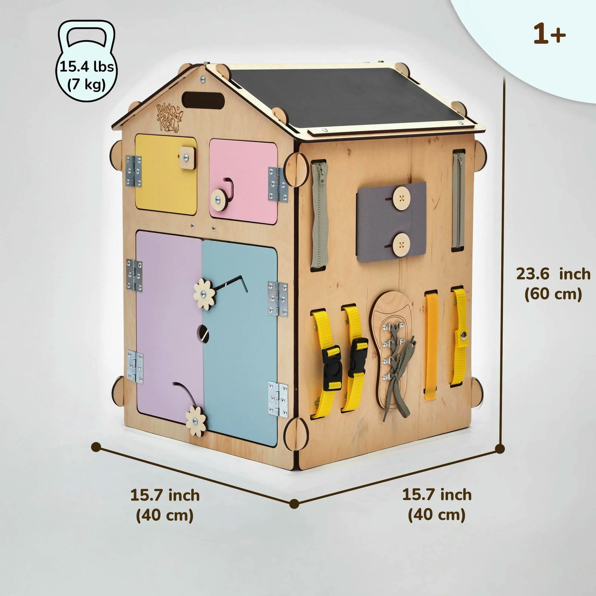 Activity Board Domeček Montessori natural pastel