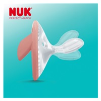 Dudlík NUK Perfect Match 0-6m 2 ks beige/red