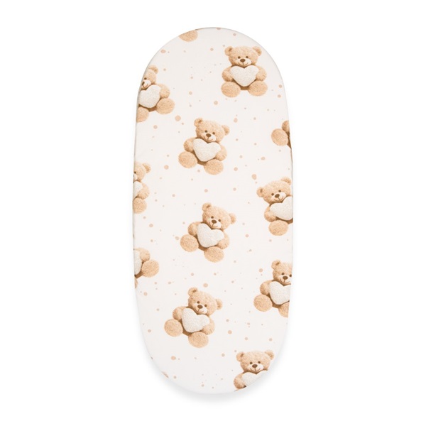 Bavlněné prostěradlo do kočárku New Baby Love Teddy Bear 35x75cm beige
