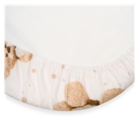 Bavlněné prostěradlo do kočárku New Baby Love Teddy Bear 35x75cm beige
