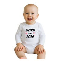 Dětské body s potiskem New Baby BORN IN 2026 pink