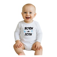 Dětské body s potiskem New Baby BORN IN 2026 blue