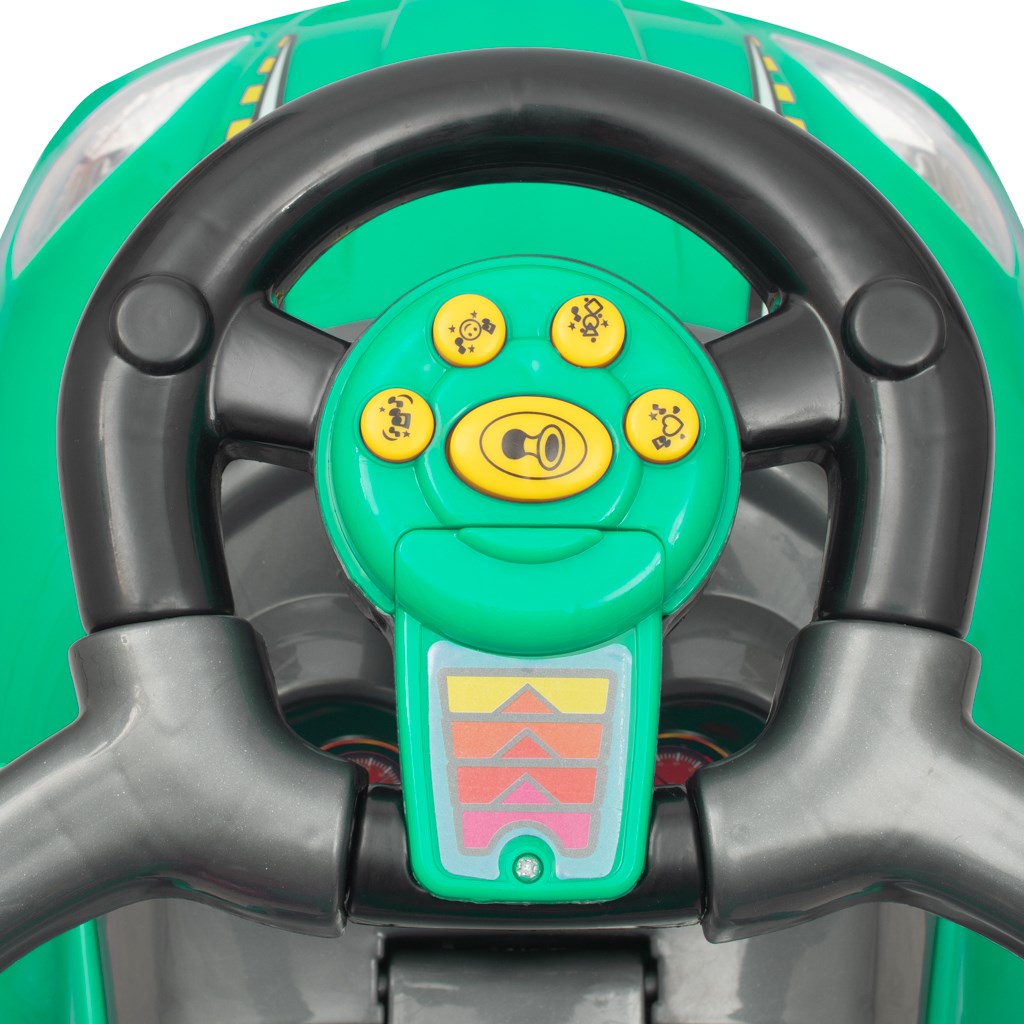 Dětské odrážedlo s vodící tyčí 3v1 Baby Mix Mega Car zelené (poškozený obal)