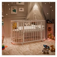 Dětská rostoucí postýlka 3v1 oválná + matrace New Baby bílá