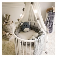 Dětská rostoucí postýlka 3v1 oválná + matrace New Baby bílá