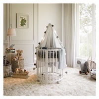 Dětská rostoucí postýlka 3v1 oválná + matrace New Baby bílá