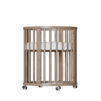 Dětská rostoucí postýlka 3v1 oválná + matrace New Baby ořechová