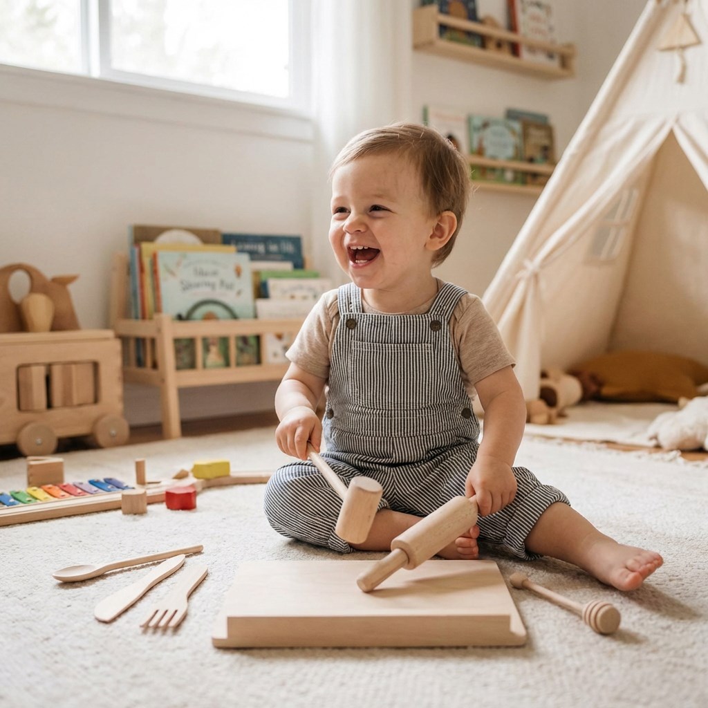 Dřevěná kuchyňská sada pro malé šéfkuchaře Baby Mix