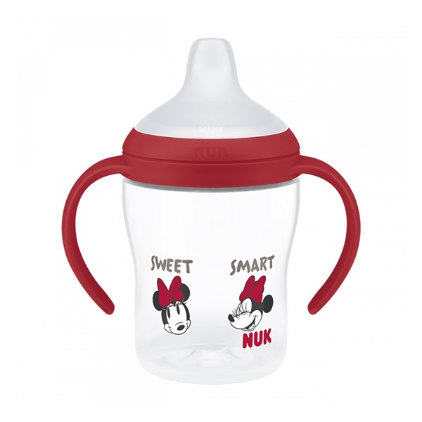 Kojenecká láhev NUK Perfect Match na učení DISNEY Minnie red 150 ml