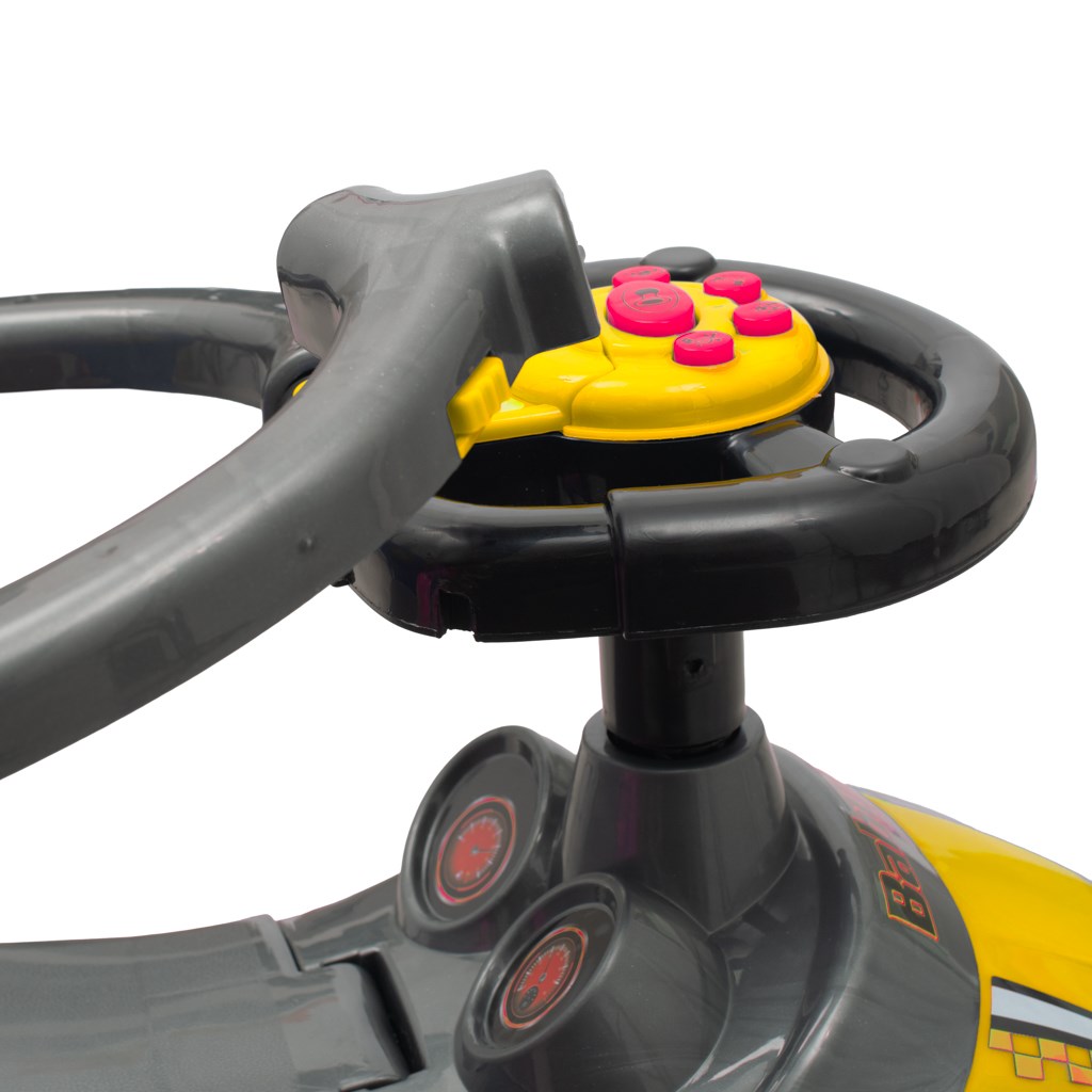 Dětské odrážedlo s vodící tyčí 3v1 Baby Mix Mega Car žluté (Poškozený obal)
