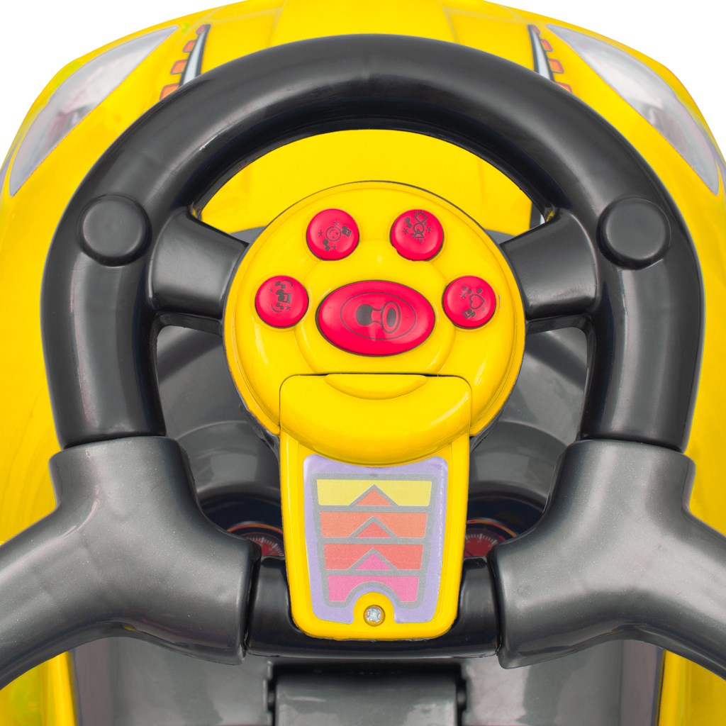 Dětské odrážedlo s vodící tyčí 3v1 Baby Mix Mega Car žluté (Poškozený obal)
