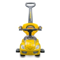 Dětské odrážedlo s vodící tyčí 3v1 Baby Mix Mega Car žluté (Poškozený obal)