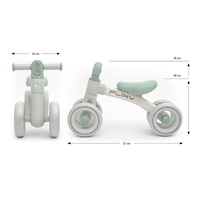 Dětské odrážedlo s LED světlem Milly Mally FLIXY grey