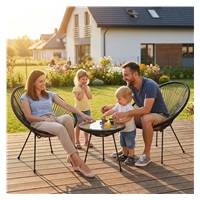 Sada zahradního nábytku na balkón a terasu Baby Mix černá