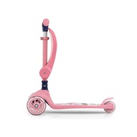 Tříkolová balanční koloběžka-scooter se sedátkem FUZZY Milly Mally pink