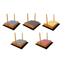 Stříška pro dětské dřevěné pískoviště Baby Mix 120x120 cm zeleno-bílá (poškozený obal)