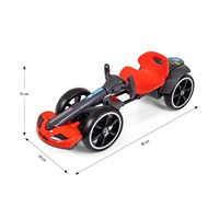 Elektrická motokára s dálkovým ovládáním a LED efekty GOKART BOLT Milly Mally red