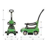 Dětské odrážedlo s vodící tyčí Milly Mally Porsche Cayenne green