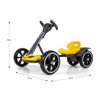 Elektrická motokára s dálkovým ovládáním a LED efekty GOKART BOLT Milly Mally yellow