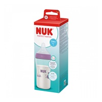 Kojenecká láhev NUK Perfect Match s kontrolou teploty Hippo 260 ml