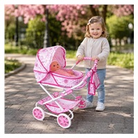 Dětský kočárek pro panenky 2v1 New Baby Monika Flowers