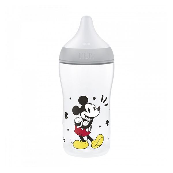 Kojenecká láhev NUK Perfect Match s kontrolou teploty Disney Mickey 260 ml grey