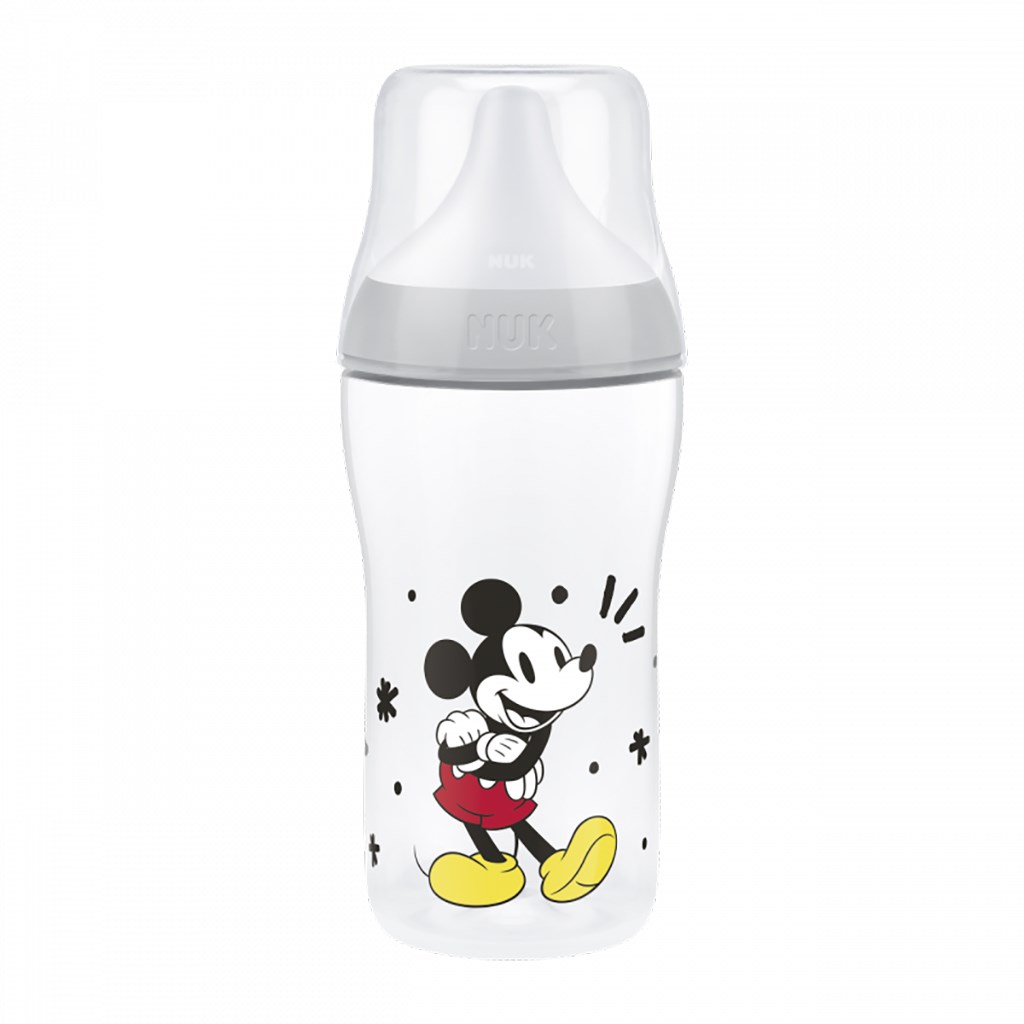 Kojenecká láhev NUK Perfect Match s kontrolou teploty Disney Mickey 260 ml grey