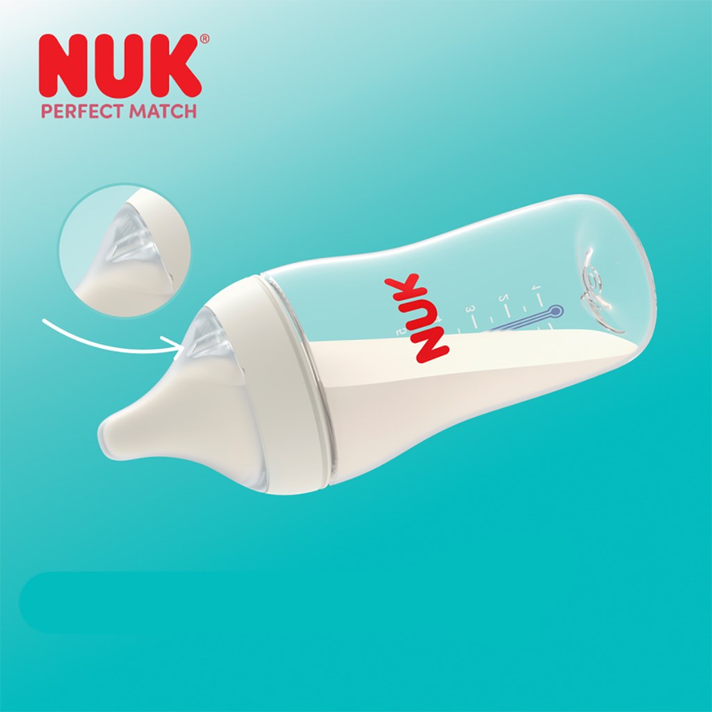 Kojenecká láhev NUK Perfect Match s kontrolou teploty Disney Mickey 260 ml grey