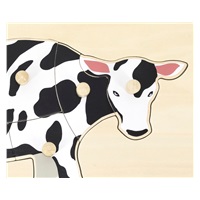 Dětské dřevěné puzzle s úchyty Viga Cow